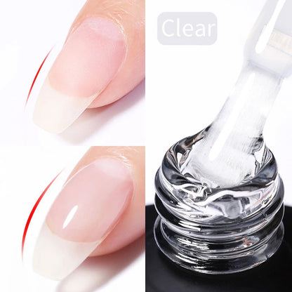 BORN PRETTY Milky Pink Rubber Base Gel Nail Polish Glitter 15ml Semi-Permanent Varnish Soak Off Self Leveling UV LED Gel Good Vibrations