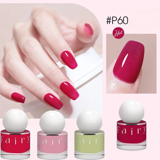 Nail Polish No Bake Quick Dry Lasting Non-peeling Nail Polish No Smell Summer White Light Bulb Nutrition Foot Nails Art Tools Good Vibrations