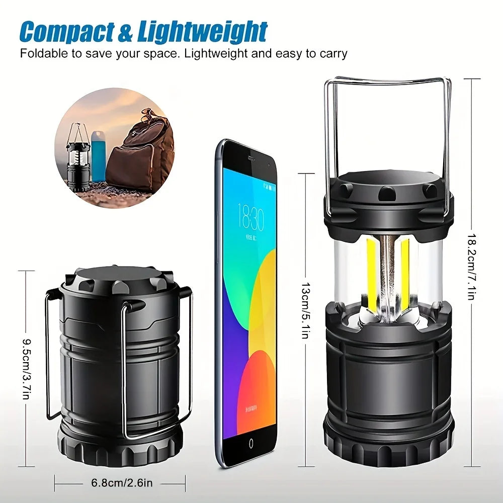 Camp Lamp, Outdoor Tent Light, Portable Lantern, Multifunctional Emergency Light, Battery Powered (Batteries Not Included) Good Vibrations