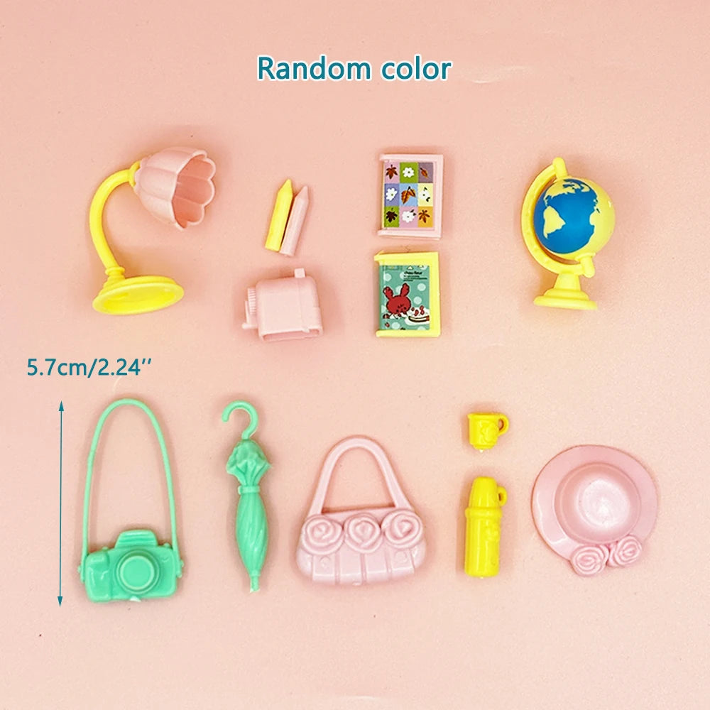 26pcs Fashion Doll Outfit Set for 5.5" Dolls - Includes 5 Dresses, 5 T-Shirt Dresses 3 Swimsuits & 13 Mini Accessories Gift Toy Good Vibrations