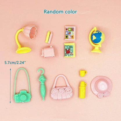26pcs Fashion Doll Outfit Set for 5.5" Dolls - Includes 5 Dresses, 5 T-Shirt Dresses 3 Swimsuits & 13 Mini Accessories Gift Toy Good Vibrations