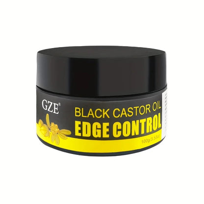 GZE African Black Castor Extra Hold Braid,Contains Black Castor Oil & Coconut Oil Edge Control, Hair Wax Gel for Women Good Vibrations