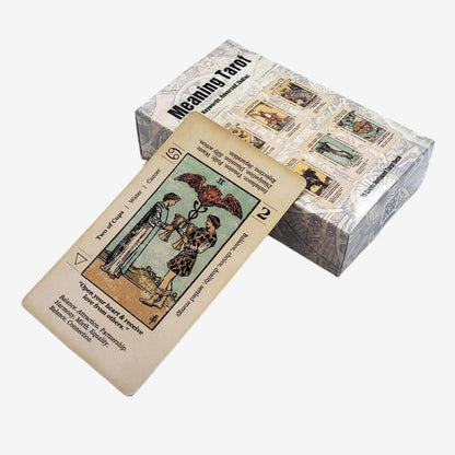 Meaning Tarot Card With Meaning On Them Beginner Tarot Keyword Antiqued Tarot Deck Learn Tarot 78 Cards For Party, Gift Good Vibrations