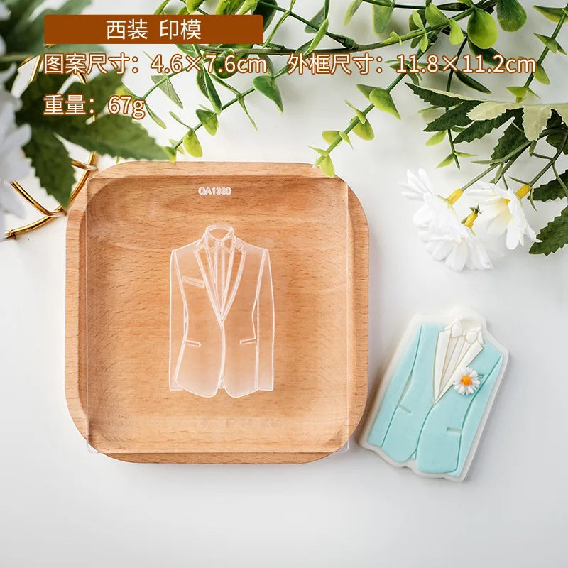 Western Style Wedding Sugar Cookies Mold Valentine's Day Engagement Dessert Table Decoration Cake Molds DIY Baking Cookie Tools - Good Vibrations