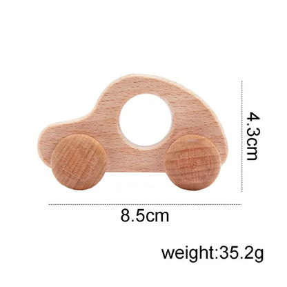 Wooden Cars Toys Maple Diy Crafts for Students Home Activities Montessori Grasping Teething Toy Newborn Birthday Gift Wood Block Good Vibrations