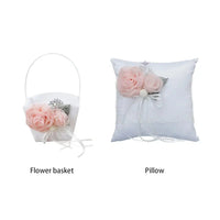 Portable Wedding Flower Basket Home Organizers Ring Pillow Flowerpot With Handle White Romantic Party Decoration Photo Prop Good Vibrations