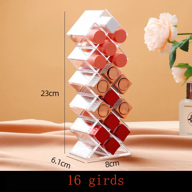 Transparent lipstick Cosmetic Makeup Acrylic Makeup Brush Tool Storage Box Case Make-up Brush Holder Table Organizer Makeup Tool Good Vibrations