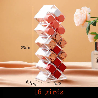 Transparent lipstick Cosmetic Makeup Acrylic Makeup Brush Tool Storage Box Case Make-up Brush Holder Table Organizer Makeup Tool Good Vibrations