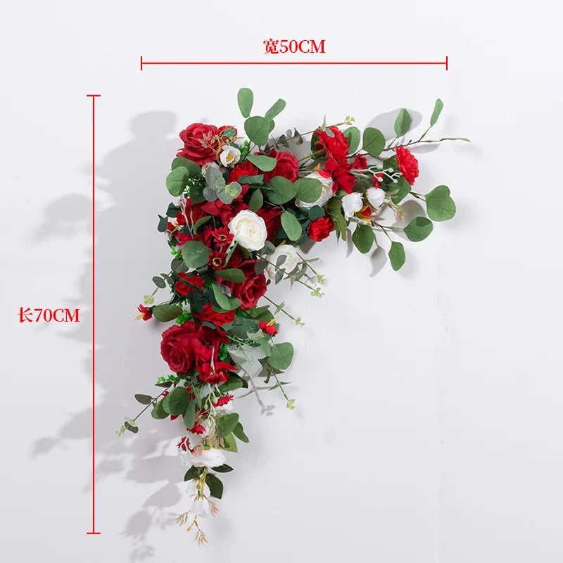 Artificial Flower For Wedding Welcome Sign Decoration Window Hall Exhibition Decor Photo Props Flower Backdrop Party Arrangement Good Vibrations
