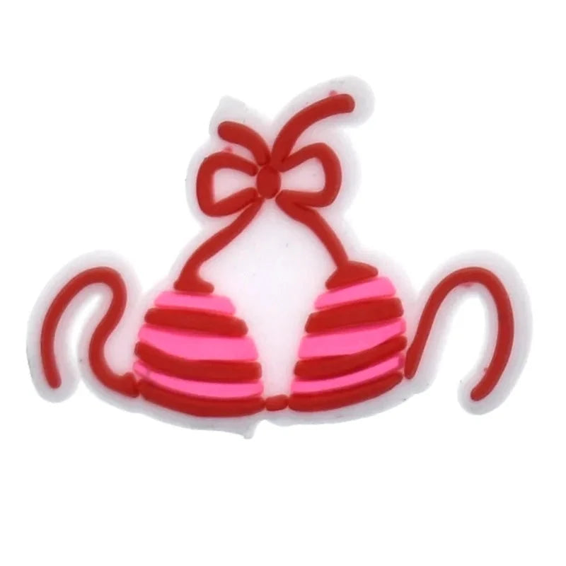 Hot Sales 1Pcs Pink Shoe Charms for Crocs Accessories Pin Shoe Wristband Croc Decorations Buckle Girls Women Party Gifts Good Vibrations