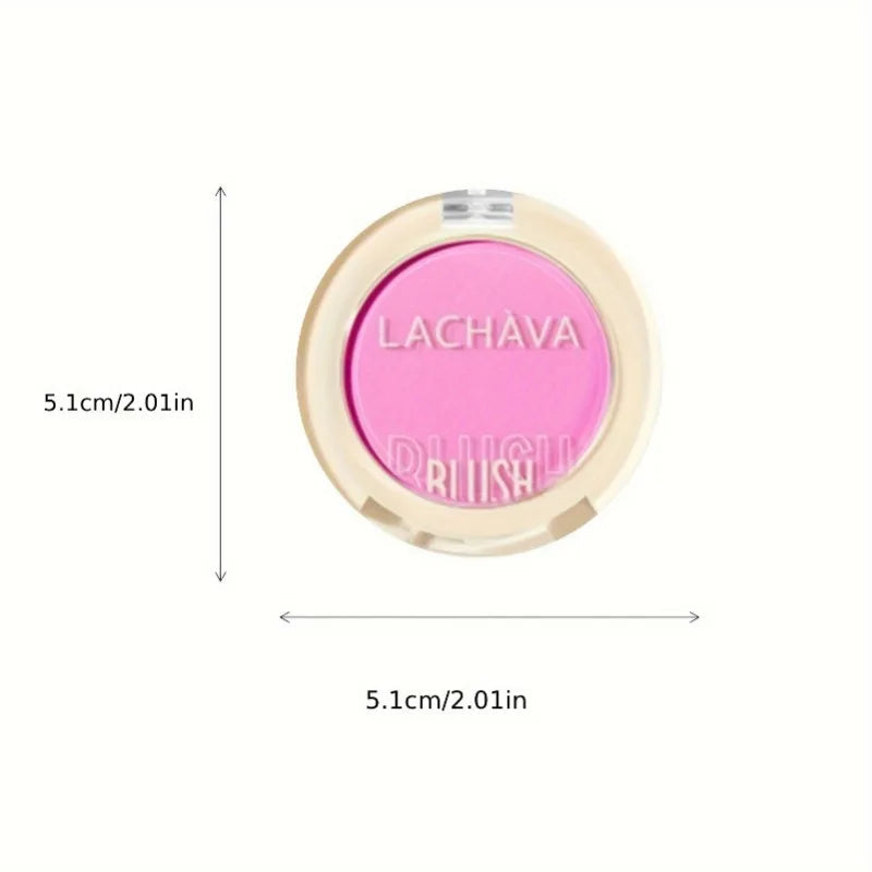 1PC Monochrome Blush Palette, Low Saturation Powder, Matte Effect, Pink/red, Long-lasting, Suitable for Date and Daily Needs Good Vibrations