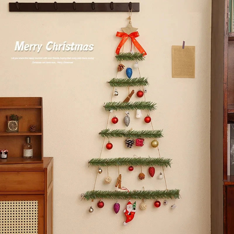 Christmas Decorations Wall Light Non-woven Christmas Tree Christmas Scene Decoration Window Decoration Supplies Santa Good Vibrations