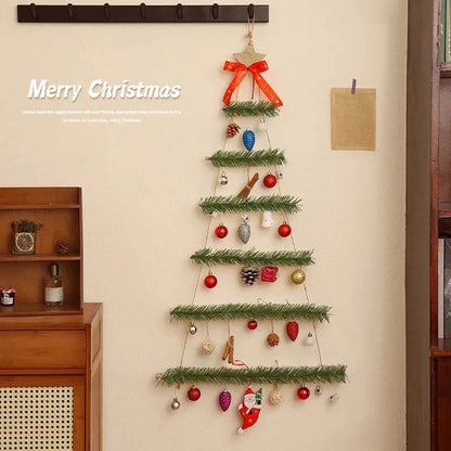Christmas Decorations Wall Light Non-woven Christmas Tree Christmas Scene Decoration Window Decoration Supplies Santa Good Vibrations