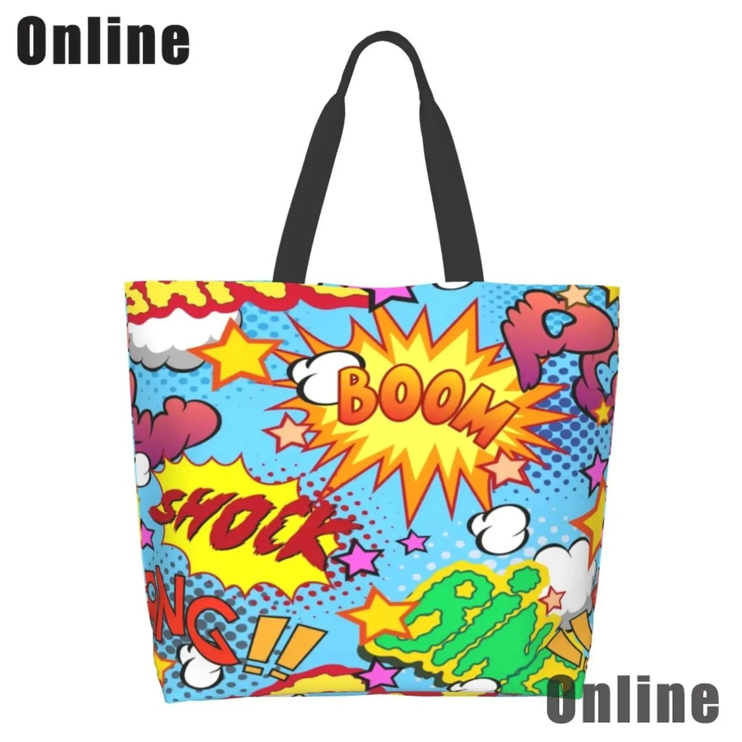 I Love Bingo Game Funny Handbags Shoulder Bags Casual Shopping Girls Tote Bag for Women Folding Reusable Shopping Bags Good Vibrations