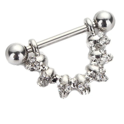 Straight Rod Snake Wing Nipple rings Breast Ring Heart Shaped Adjustable Nipple Piercing Human Jewelry Good Vibrations