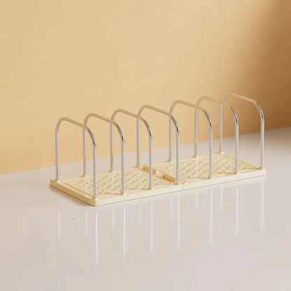 Six Grids Bookend Book Holder Save Space with Storage Box Desk Stand Bookshelf Durable Practical Books Storage Rack Good Vibrations