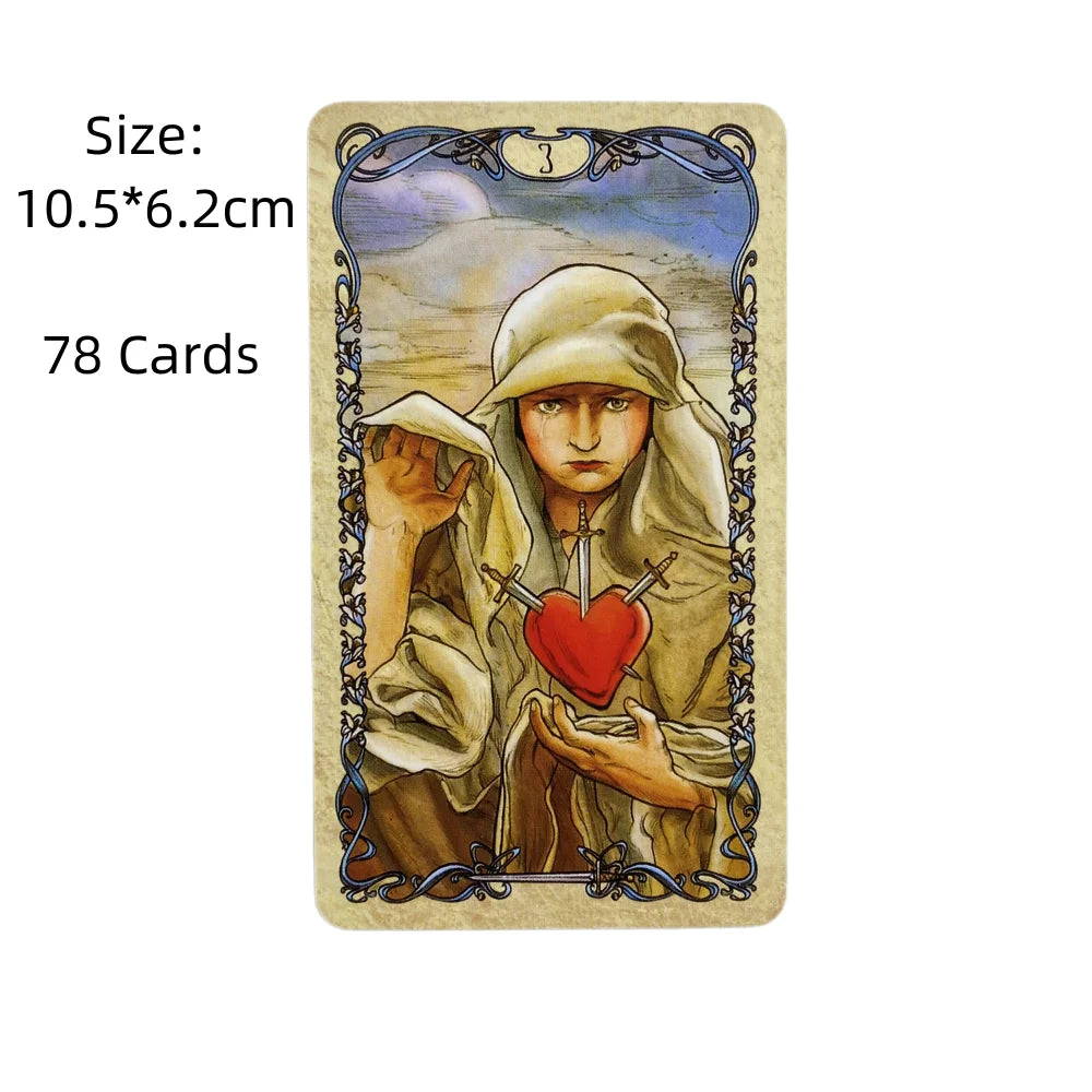 Tarot Mucha Cards Tarot Deck Card Game Toy Tarot Divination Card Game Board Guidance Divination Good Vibrations
