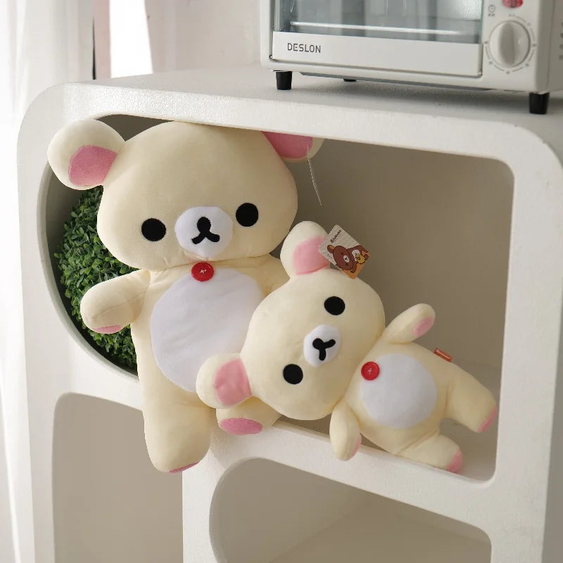 Anime Rilakkuma Cartoon Plush Doll Soft bear Toys Kawaii Room Decor Teddy Bear Plushies Cute Couple Bear Xmas Gifts For Girls Good Vibrations