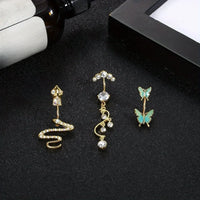 Bobisty 1PC 316L Surgical Stainless Steel Belly Button Ring Dangle for Women Navel Rings Cute Butterfly Clicker Belly Piercing Good Vibrations Adult Super Store