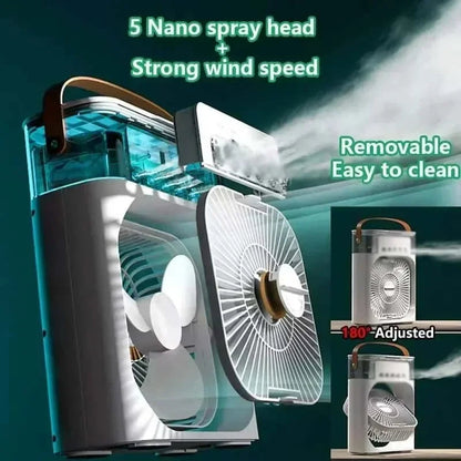 Xiaomi 3-in-1 Portable Fan Air Conditioners Fan With LED Night Light Household Small Air Cooler For Office Home Adjustable Fan Good Vibrations