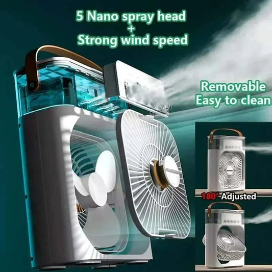 Xiaomi 3-in-1 Portable Fan Air Conditioners Fan With LED Night Light Household Small Air Cooler For Office Home Adjustable Fan Good Vibrations