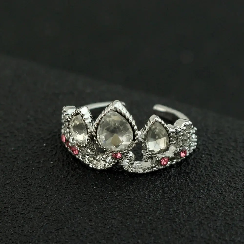 Charm Rapunzel Crown Rings Princess Jewelry For Woman Girl Fashion Wedding Accessories Gold Plated Adjustable Rings Gift For Her Good Vibrations Adult Super Store