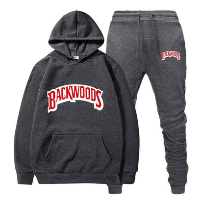 Winter Hoodie Sets Men Fashion Fleece Red Hoodies Black Brand Pants Casual Jogger Suit Tracksuit Sweatshirt Woman Pullover Good Vibrations