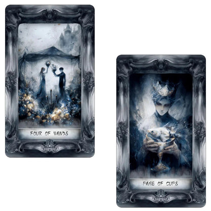 Dark Fantasy Tarot Deck, 78-Cards with Guidebook, Gothic-Style Taro Cards, Uncovering Hidden Truths, Fortune-telling Toy, 12x7cm Good Vibrations