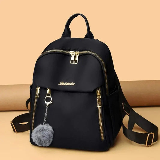 Backpacks Simple Large Capacity New Black Travel Bag For Women Solid Harajuku Student Schoolbag Backpack Unisex Bags High Street Good Vibrations
