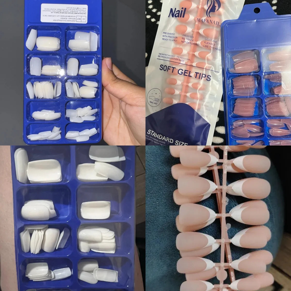 100Pcs Light Pink Press on Nails Short Medium Square Wearable Fake Nails Tips 10 sizes Full Cover False Nails Finger Decoration Good Vibrations