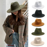 Hat Women Hat LuxuryHats for Men Women Fashion Formal Wedding Decorate Camel Panama Cap Jazz Flat Brim Top Fedora Hat Gorras Good Vibrations