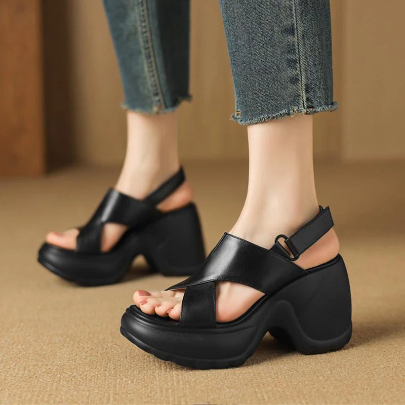 High Heels Women Sandals Platform Fashion Shoes Elegant New Walking Trend Slippers Pumps Dress Comfort New Mujer Zapatillas Good Vibrations