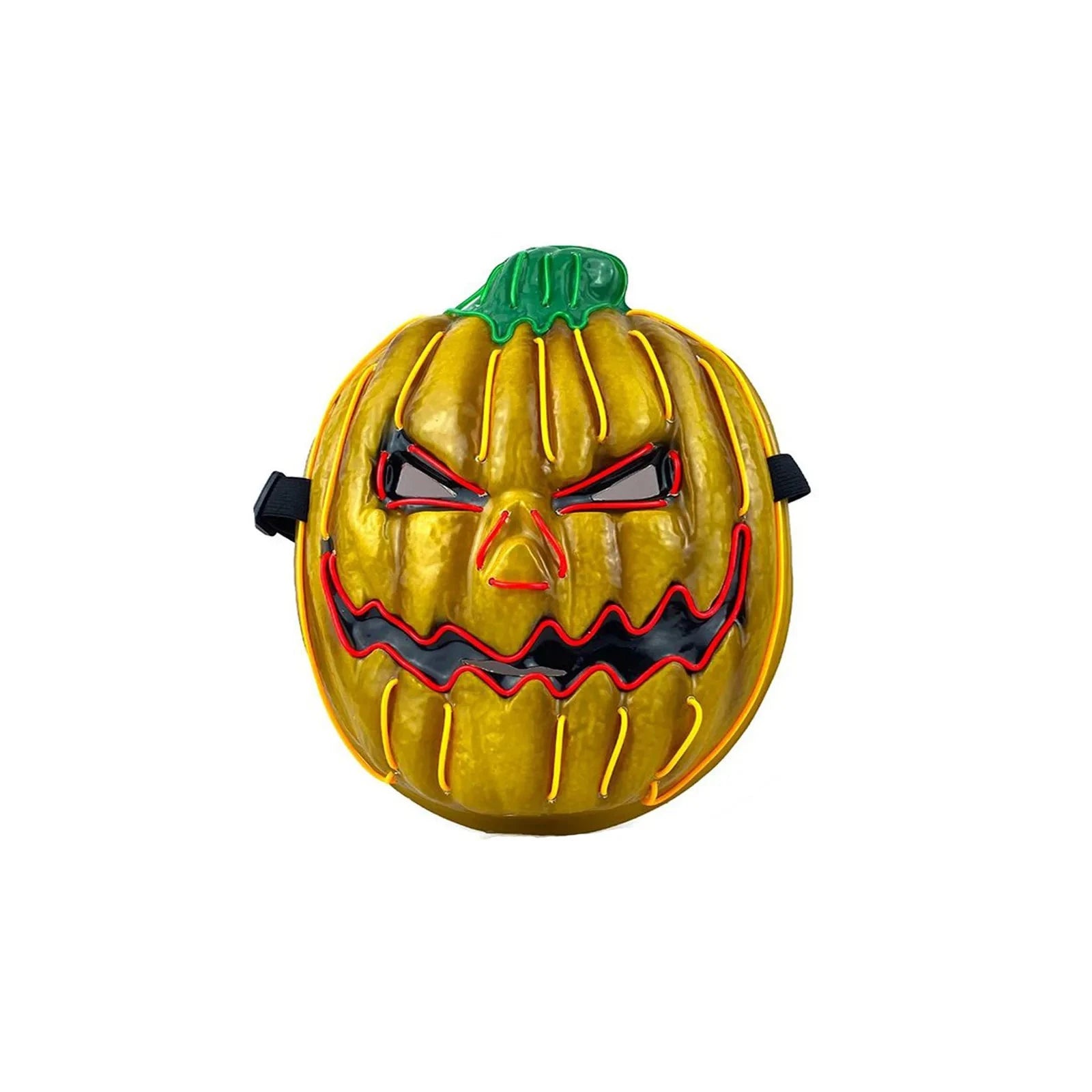Creative Halloween Masks With Luminous LED Gloiwng  Pumpkin Head Horror Mask Ghost Full Face Mask Party Decoration Props Good Vibrations
