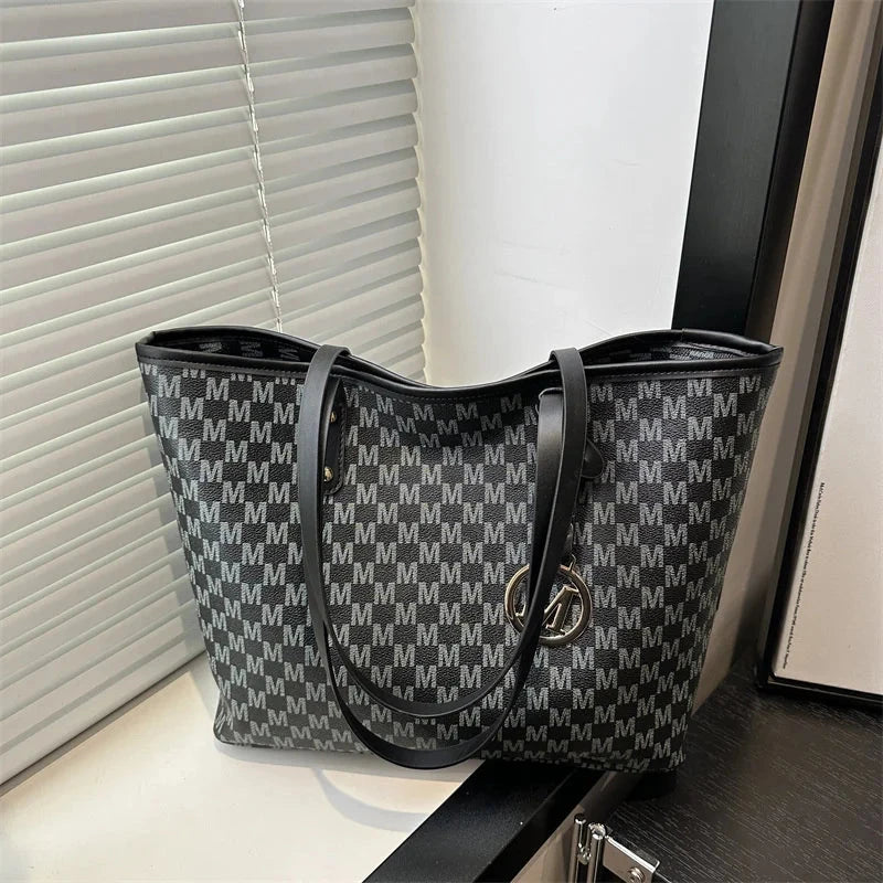 Large Capacity Letter Bag Commuting Tote Bag Women'S Popular Fashion Shoulder Bag Diamond Grid Large Capacity Handbag Good Vibrations