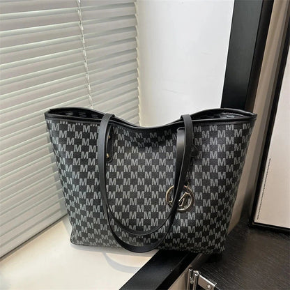 Large Capacity Letter Bag Commuting Tote Bag Women'S Popular Fashion Shoulder Bag Diamond Grid Large Capacity Handbag Good Vibrations