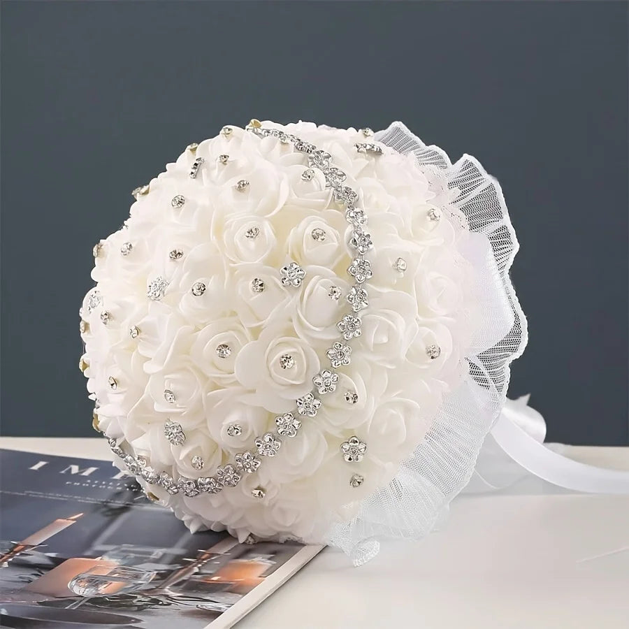 1 piece wedding romance revolves around flowers, fairy tale wedding, bride and groom, gentle sweet, artificial bouquet Good Vibrations