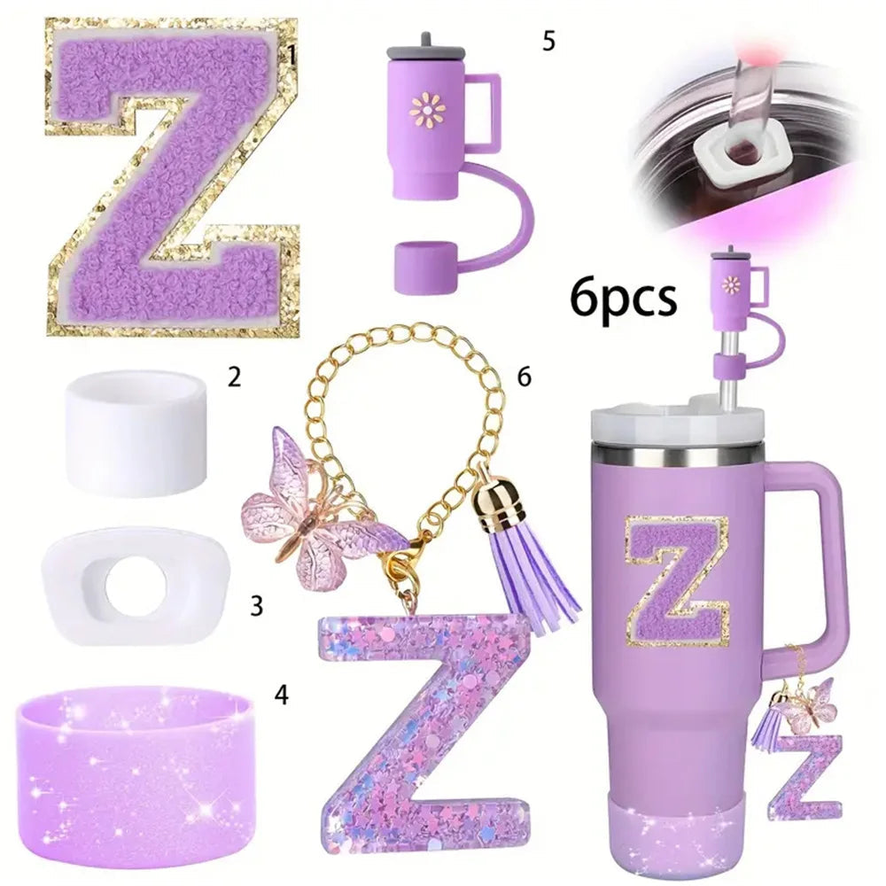 6PCS Cup Accessories Set for Stanley Cup  40oz tumbler with handle Including Silicone Straw Topper and Boot, Spill Proof Stopper Good Vibrations Adult Super Store