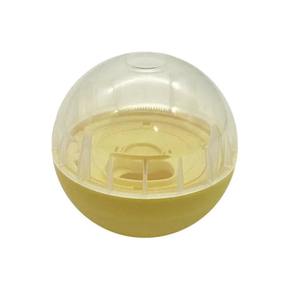 IQ Treat Ball Dog Treat Dispenser Toy Ball Interactive Dog Toy - 4" Dog Food Toy Stimulation, Slow Feeder Good Vibrations