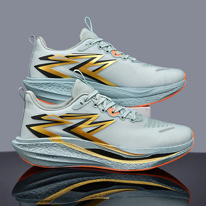 Carbon Plate Marathon Men Sports Running Shoes Air Cushion Lightweight Women Athletic Gym Sneakers Hiking Jogging Footwear Good Vibrations