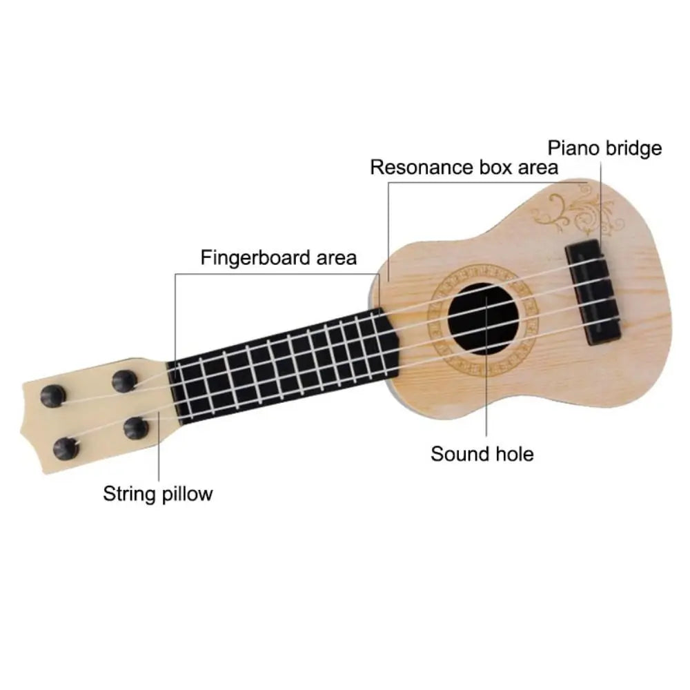 Toys Musical Instrument Entertainment Toys 4 Strings Classical Ukulele Small Guitar Toy Educational Toy Musical Instrument Toy Good Vibrations
