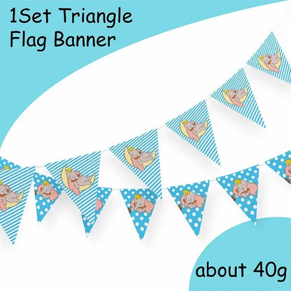 Dumbo Cute Birthday Party Decorations Tableware Kids  Cups Plates Tablewares Set Baby Shower Party Supplies for Children's Day Good Vibrations