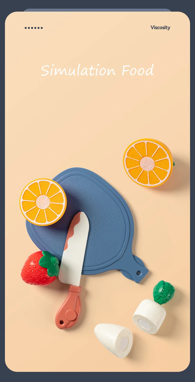 Children Pretend Play Cooking Toys Simulation Food Fruit Vegetable Kitchen Toys Montessori Educational Interactive Toy For Girls Good Vibrations