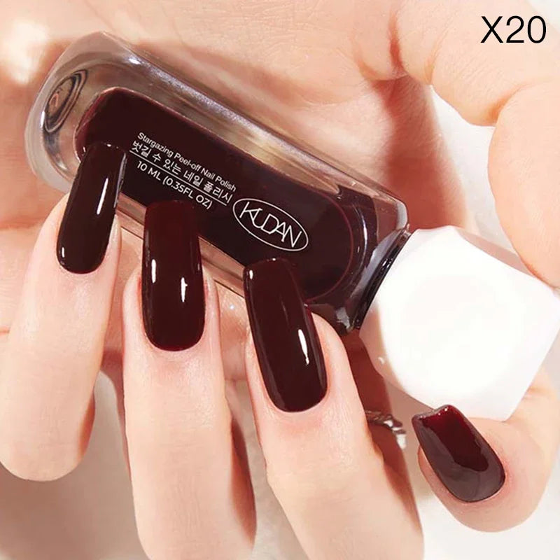 10ml Peel Off Water-Based Starry Nail Polish Fast Drying Long-Lasting Healthy And Brightening Effect No Need Lamp Cure Good Vibrations