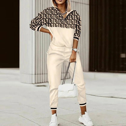 New Fashion Women Plaid Print Splicing Zipper Front Hooded Top & Pants Set Two Pieces Suit Flare Pants Outwear Autumn Outfits Good Vibrations