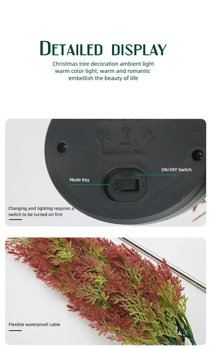 2025 Hot Outdoor Decoration Christmas Tree Light Solar Charging Simulation Pine Tree 20 LED Lawn Light Garden Decoration Light Good Vibrations