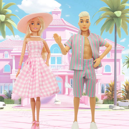 New 30cm Height Female/ Male Doll Couple Doll with Clothes Suit Dress Up Toys for Children Good Vibrations