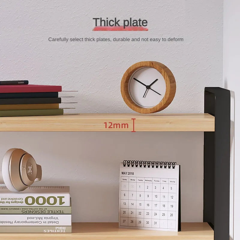 Shelf Desktop Storage  Bookshelf Student Desk Shelves Racks Office Computer Desk Tiered Cabinet Home Storage Holders Organizer Good Vibrations