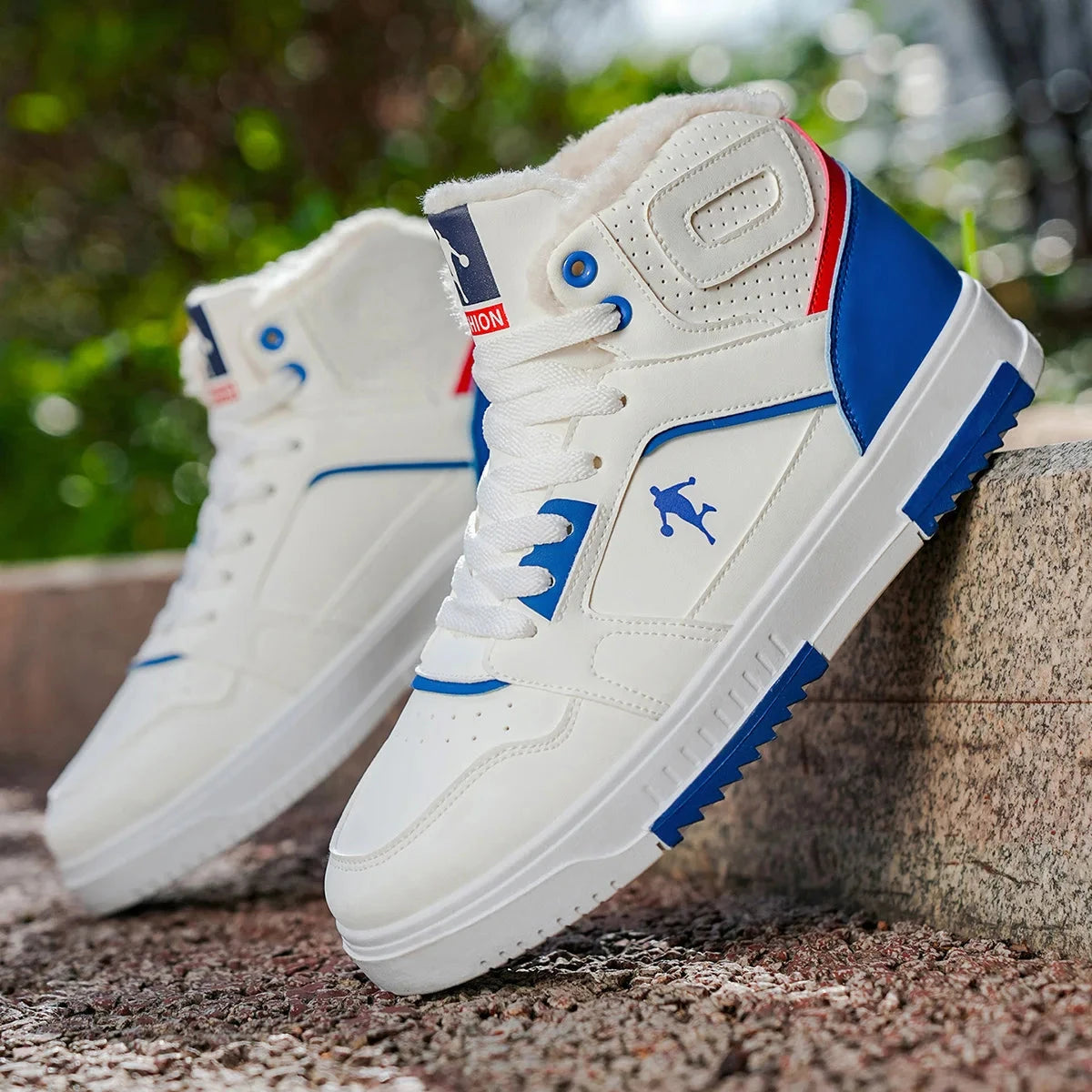 Men's casual sports outdoor hiking trendy fashion street comfortable Youth basketball sneakers Winter Good Vibrations