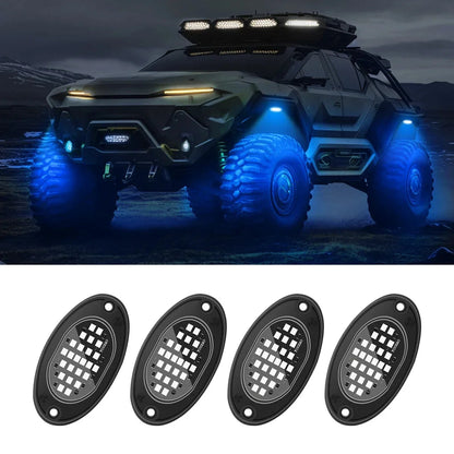 4PCS Car Chassis Light 12V LED Rock Lights 24 High Brightness Ambient Lighting For Polaris Yamaha Can-Am UTV ATV Off Road Jeep Good Vibrations
