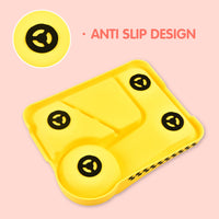 Children's Feeding Dish Set of Dishes for Baby Stuff Suction Cup Plate Aesthetic Tableware for Kids Plates Utensils Dinner Kit Good Vibrations